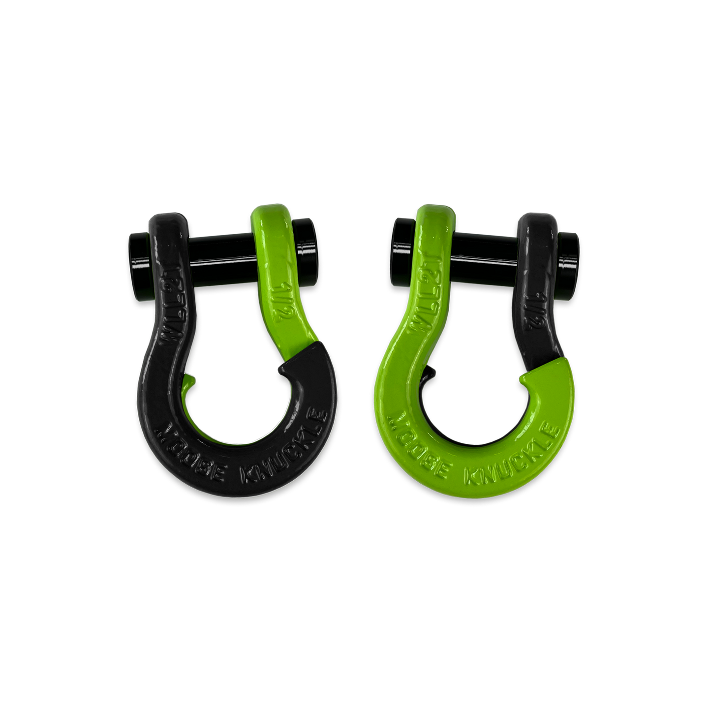 Jowl SxS Recovery Split 1/2 Inch Shackle in Black Hole and Sublime Green