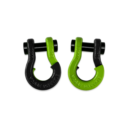 Jowl SxS Recovery Split 1/2 Inch Shackle in Black Hole and Sublime Green