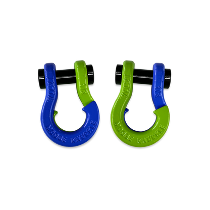 Jowl SxS Recovery Split 1/2 Anchor Shackle - Blue Balls and Sublime Green Combo