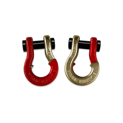 Jowl SxS Recovery Split 1 2 Inch Shackle (Flame Red - Brass Knuckle Combo)
