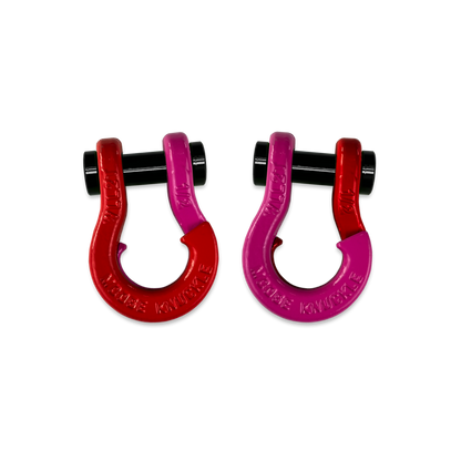 Jowl SxS Recovery Split 1 2 Inch Shackle (Flame Red - Pogo Pink Combo)