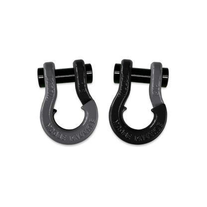 Jowl SxS Recovery Split 1/2 Inch Shackles in Gun Gray and Black Hole Combo