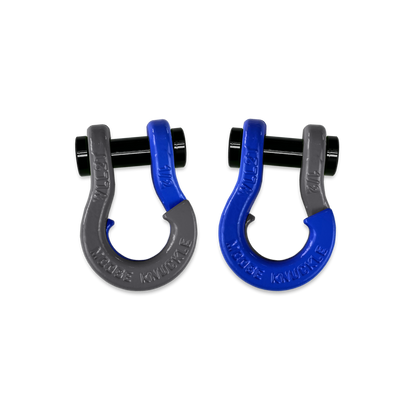 Jowl SxS Recovery Split 1/2 Inch Shackles in Gun Gray and Blue Balls Combo