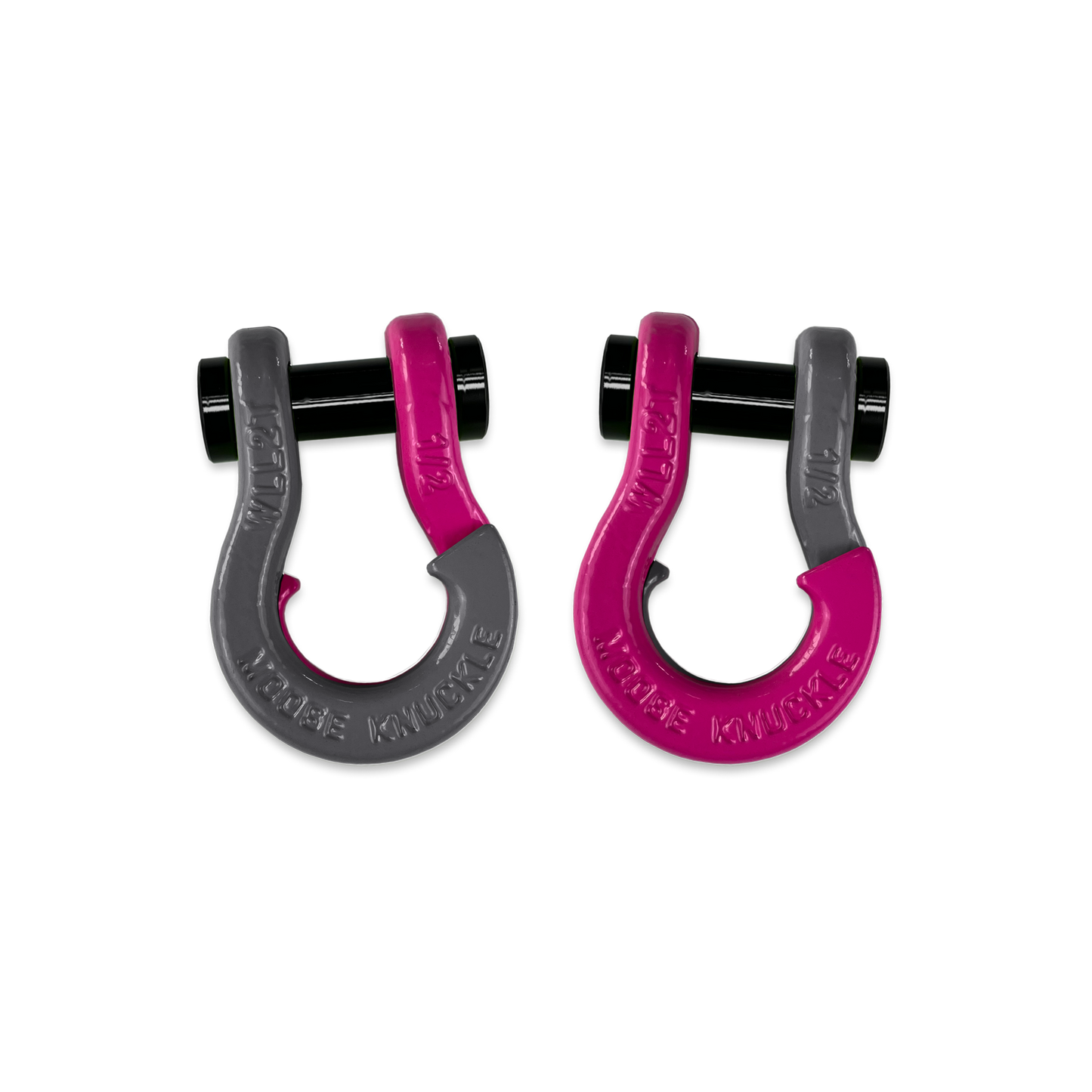 Jowl SxS Recovery Split 1/2 Inch Shackles Gun Gray and Pogo Pink Combo