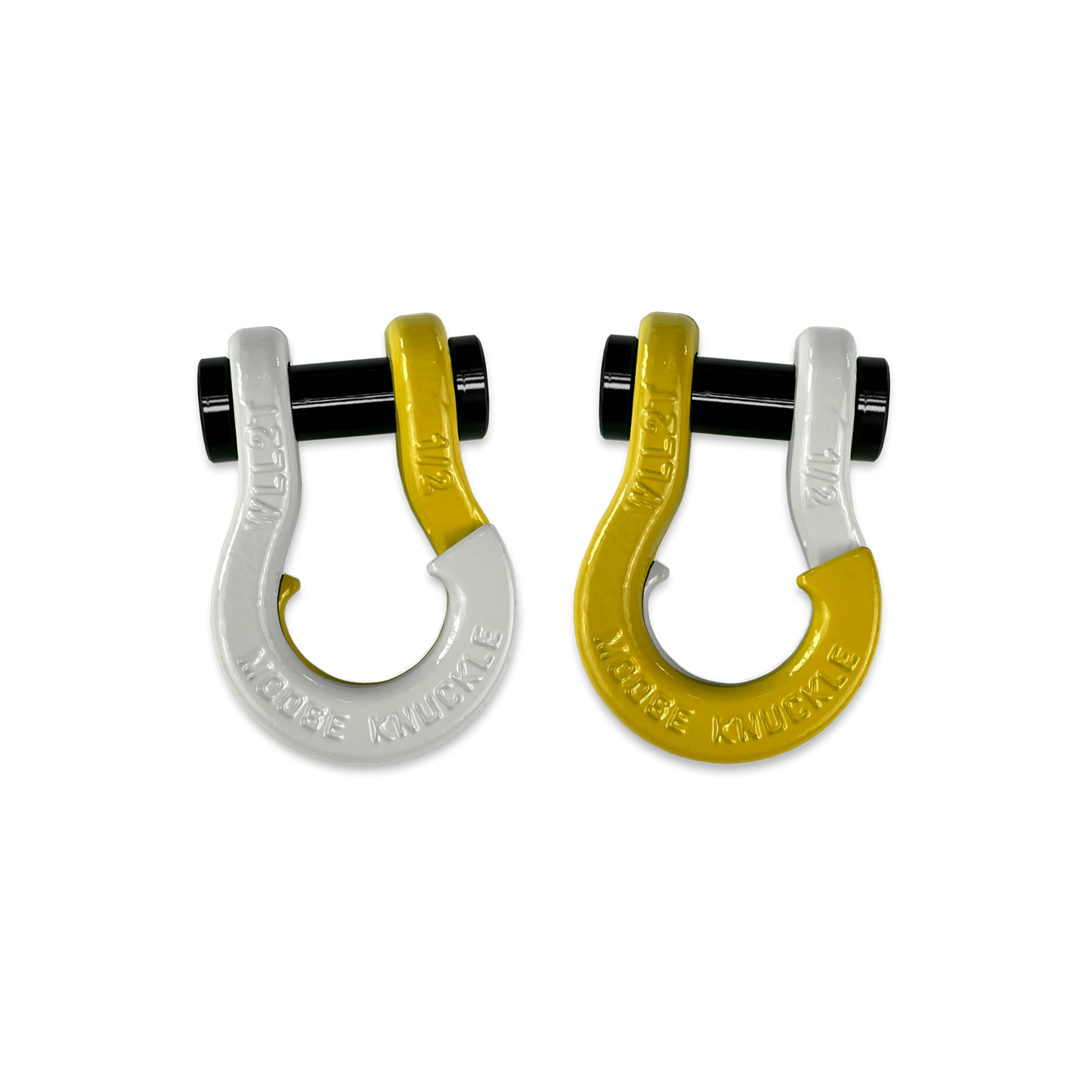 Jowl SxS Recovery Split 1 2 Shackles in Pure White and Detonator Yellow Combo