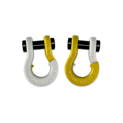 Jowl SxS Recovery Split 1 2 Shackles in Pure White and Detonator Yellow Combo