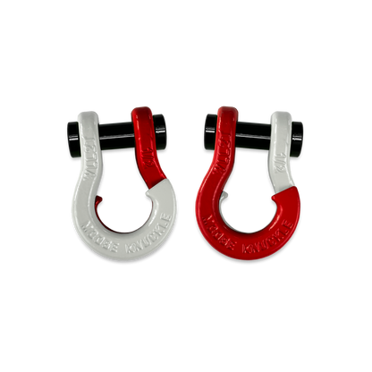 Jowl SxS Recovery Split 1 2 Shackles in Pure White and Flame Red Combo