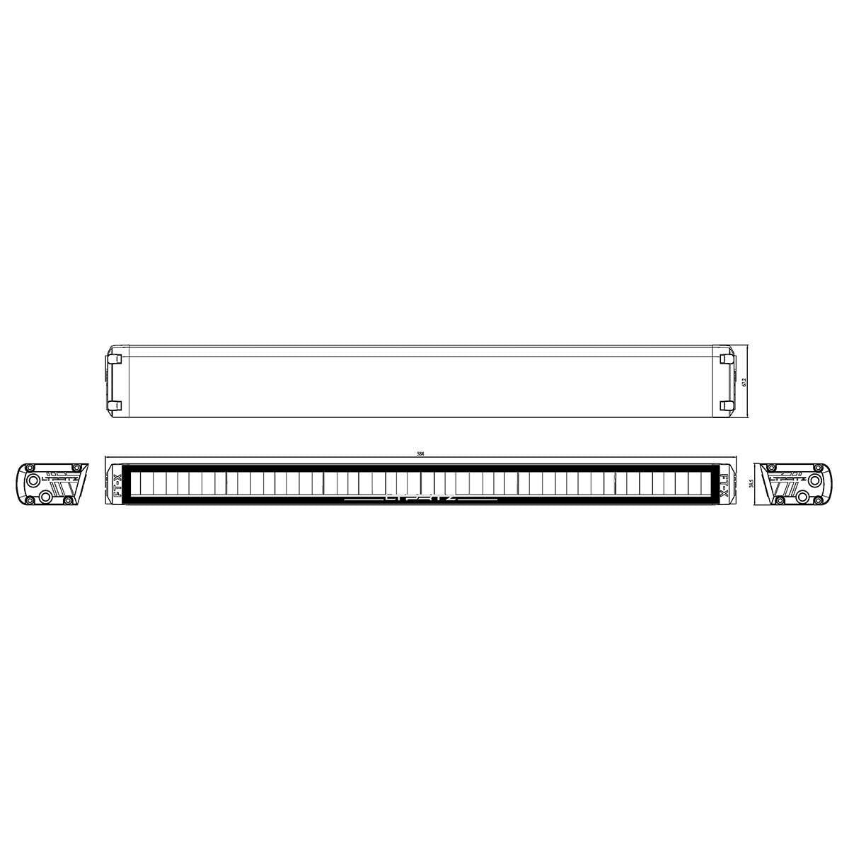 23inch Flat-X Road Legal Spot Beam Light Bar