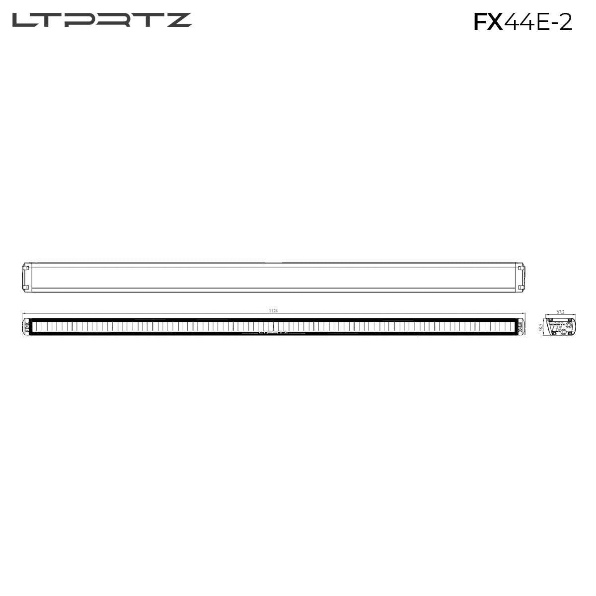 44inch Flat-X Road Legal Spot Beam Light Bar