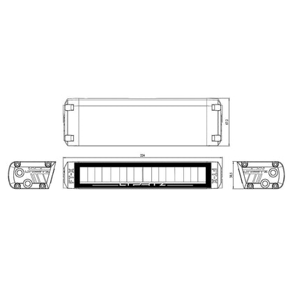 9inch Flat-X Road Legal Spot Beam Light Bar