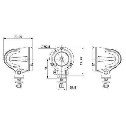 10W LED Spot Work Light (10degree)