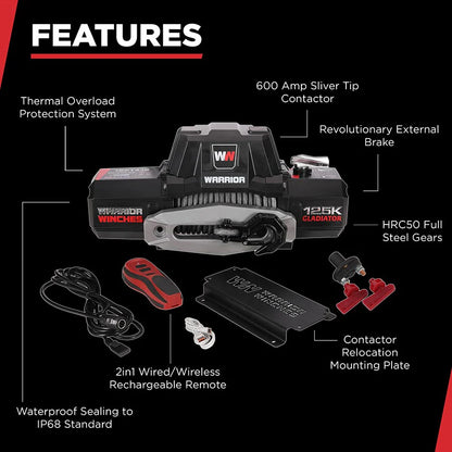Gladiator F-Type 12500 Electric Winch