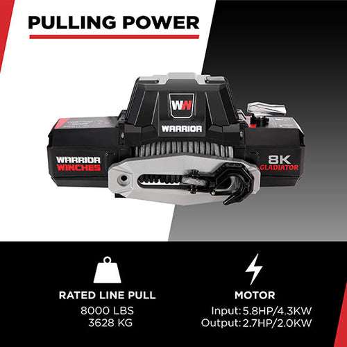Gladiator F-Type 8000 Electric Winch