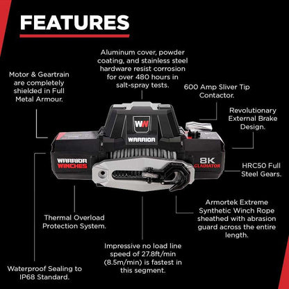 Gladiator F-Type 8000 Electric Winch