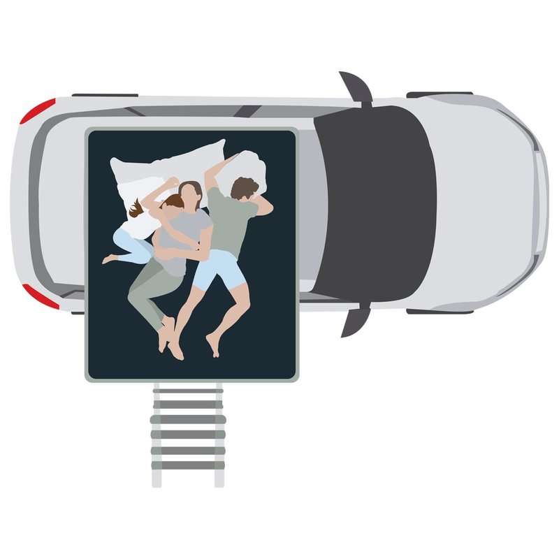 Vickywood Mighty Oak 160 Hybrid Roof Tent