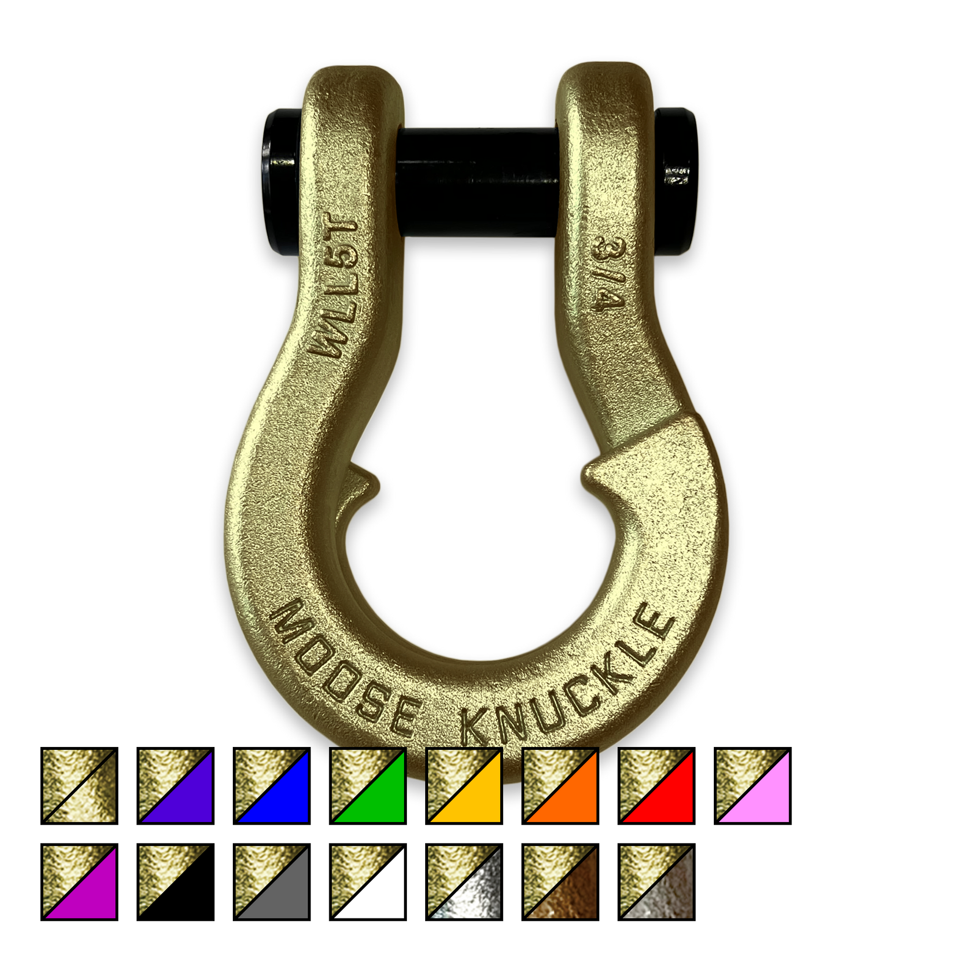 Jowl Split 3 4 Recovery Shackle (Brass Knuckle)