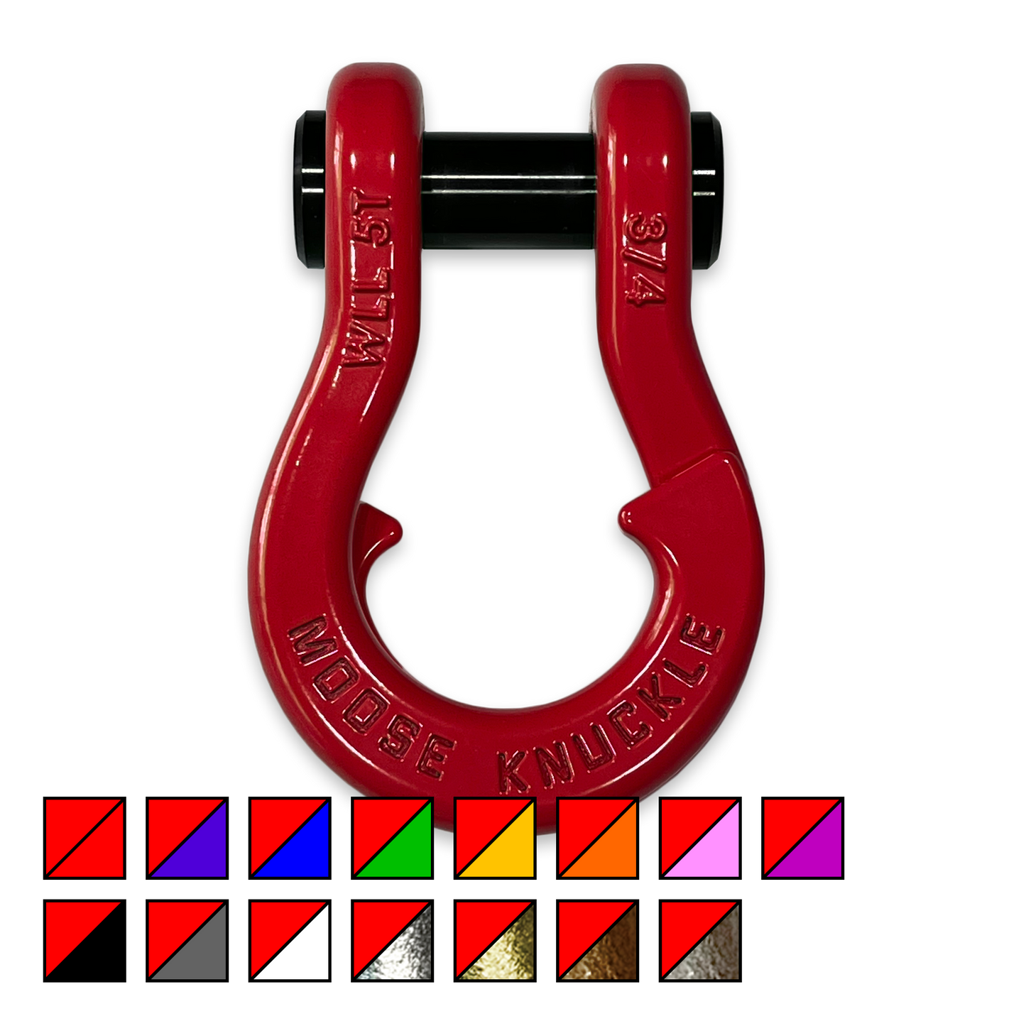 Jowl Recovery Split 3/4 in Shackle (Flame Red)