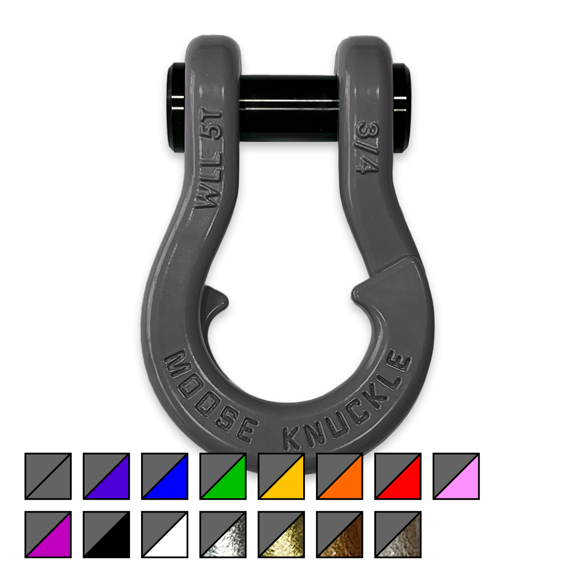 Affordable Jowl Recovery 3/4 Shackles - Gun Gray