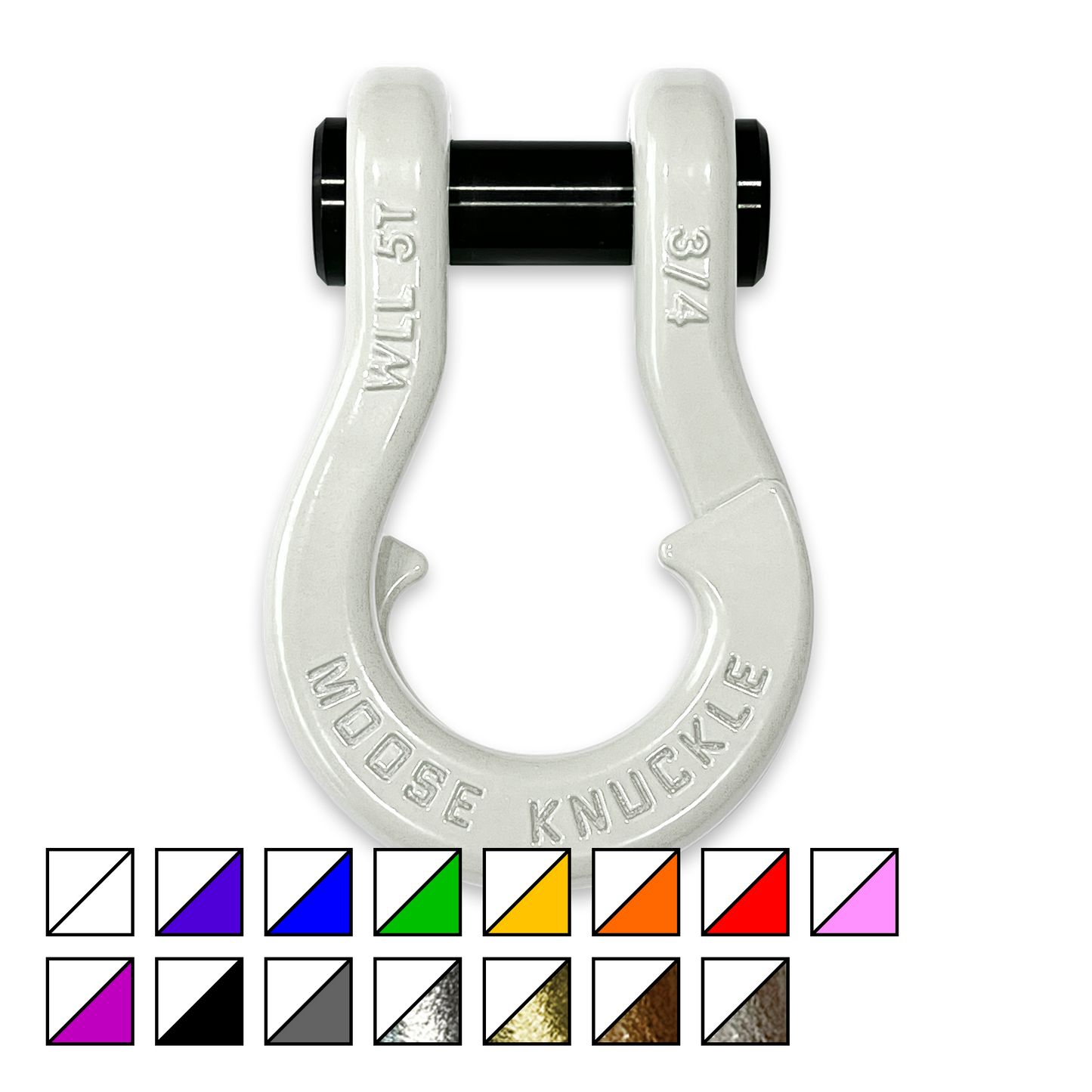 Jowl Recovery Split Shackle 3 4 Inch (Pure White)