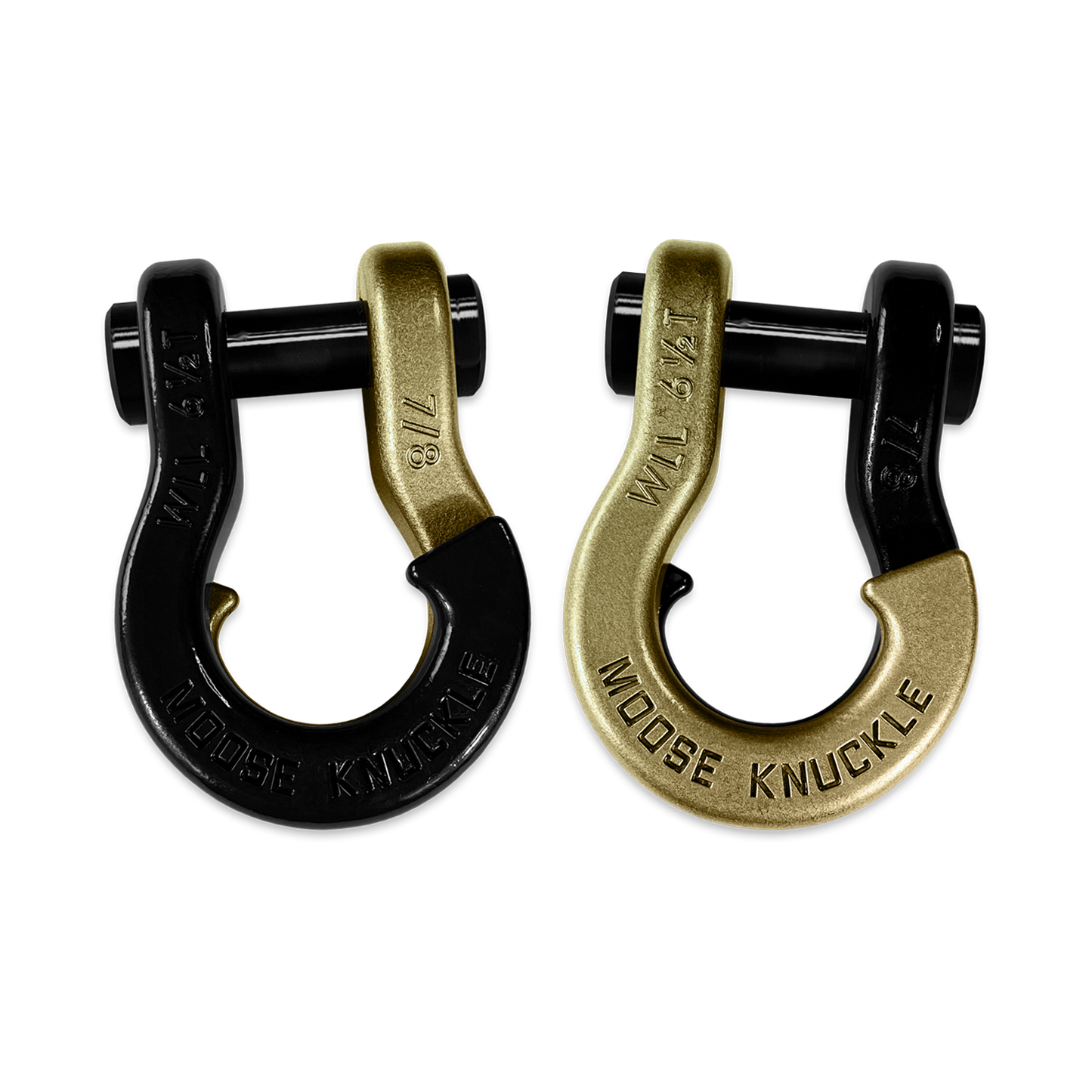 Jowl Recovery Split 7 8 Inch Shackle (Black Hole and Brass Knuckle Combo)