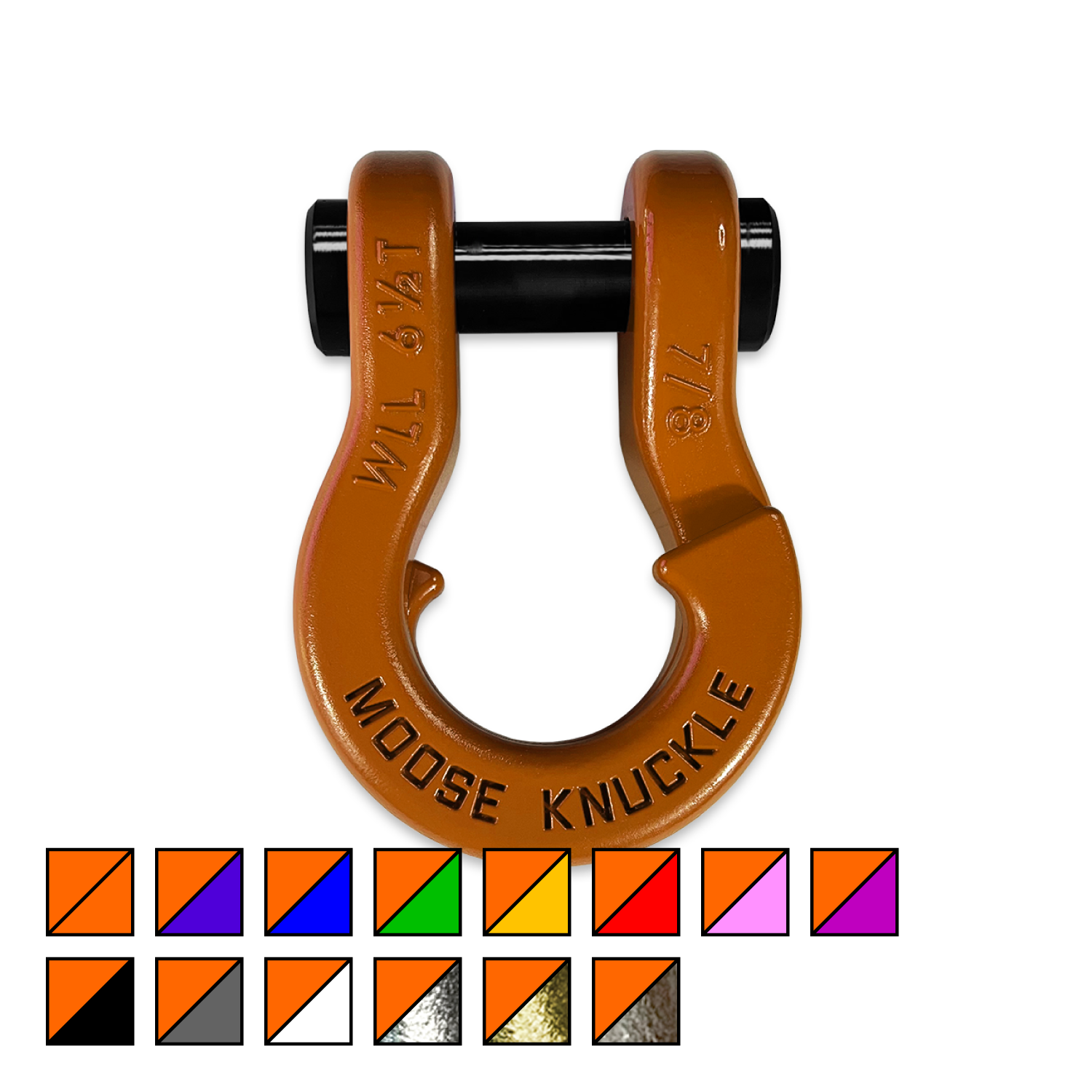 Jowl 7/8 Split Truck Shackle | Obscene Orange