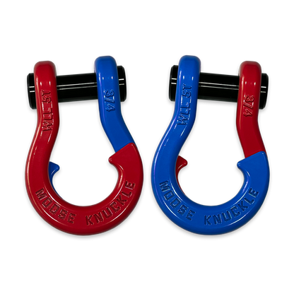 Jowl Recovery Split 3/4 in Shackle - Flame Red and Blue Balls Combo