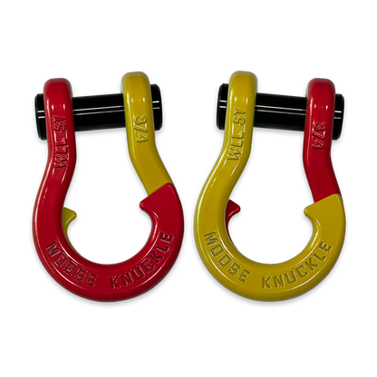 Jowl Recovery Split 3/4 in Shackle - Flame Red and Detonator Yellow Combo