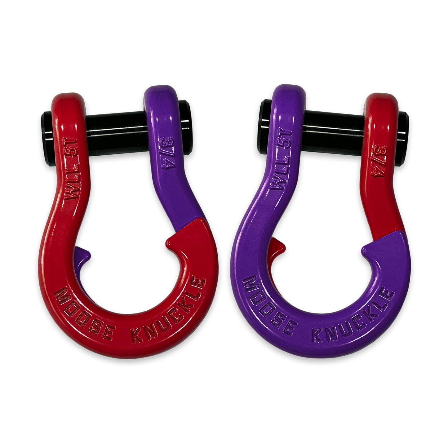 Jowl Recovery Split 3/4 in Shackle - Flame Red and Grape Escape Combo