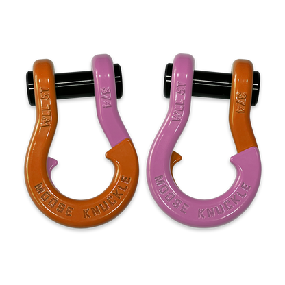 Jowl Recovery Split Shackle in Obscene Orange and Pretty Pink Combo