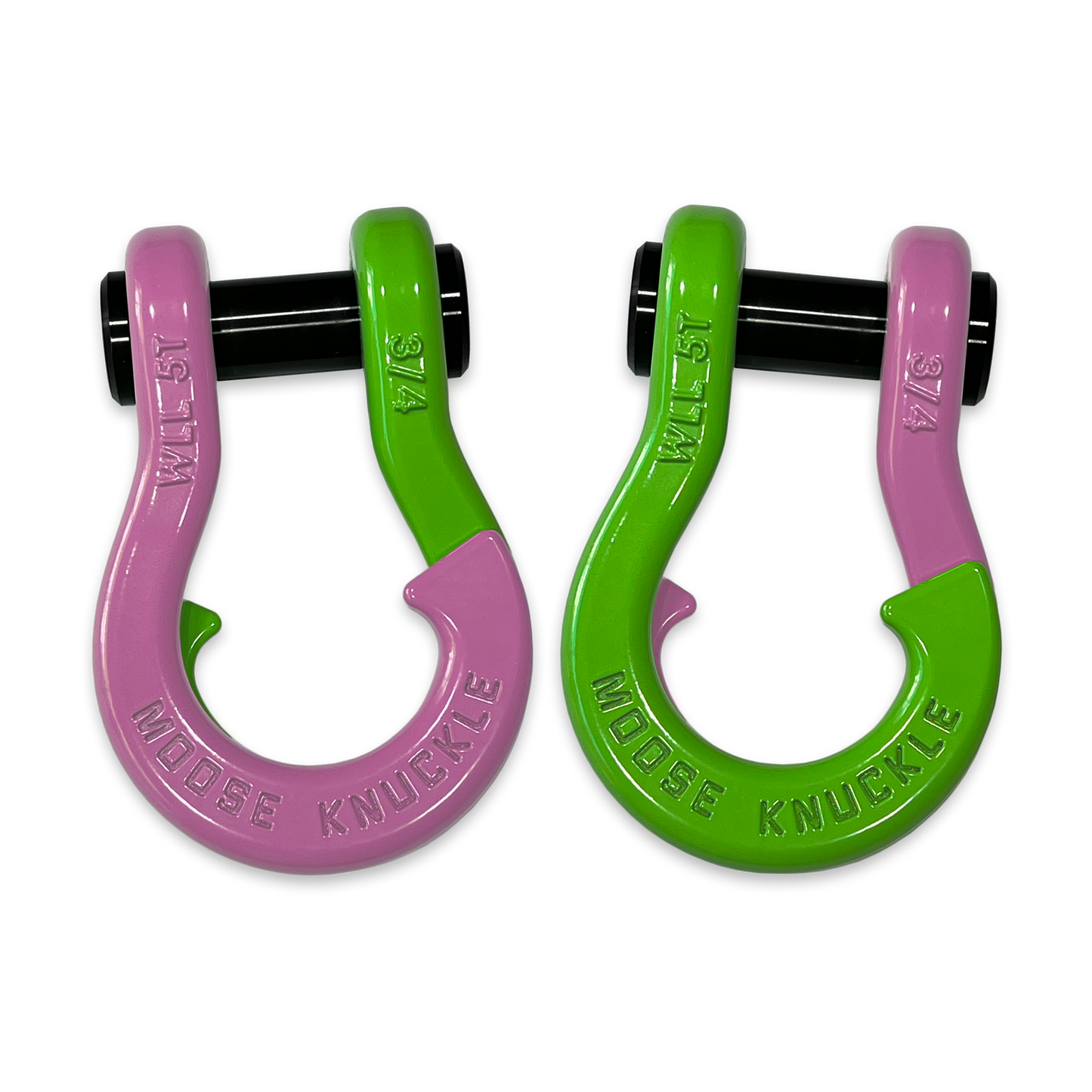 Jowl Recovery Split 3 4 Inch Shackle Capacity (Pretty Pink and Sublime Green Combo)